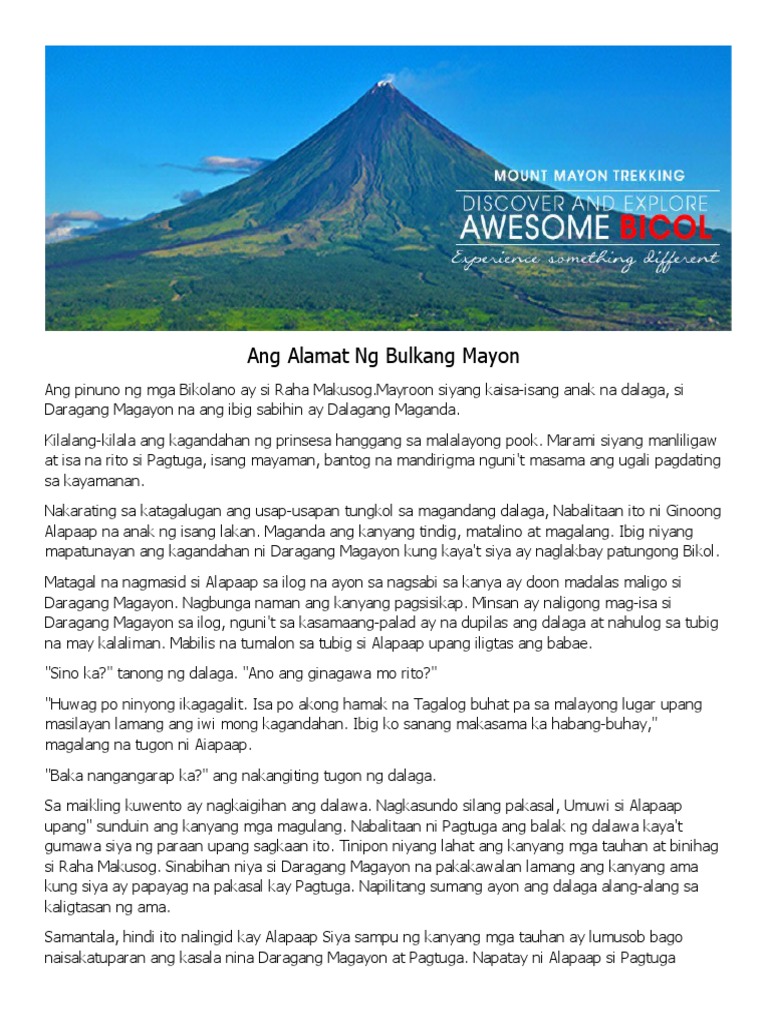 Ang Alamat NG Bulkang Mayon | PDF