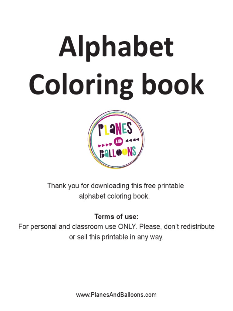 Alphabet Coloring Book PDF PDF