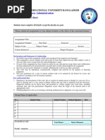 AIUB Assignment Cover Sheet