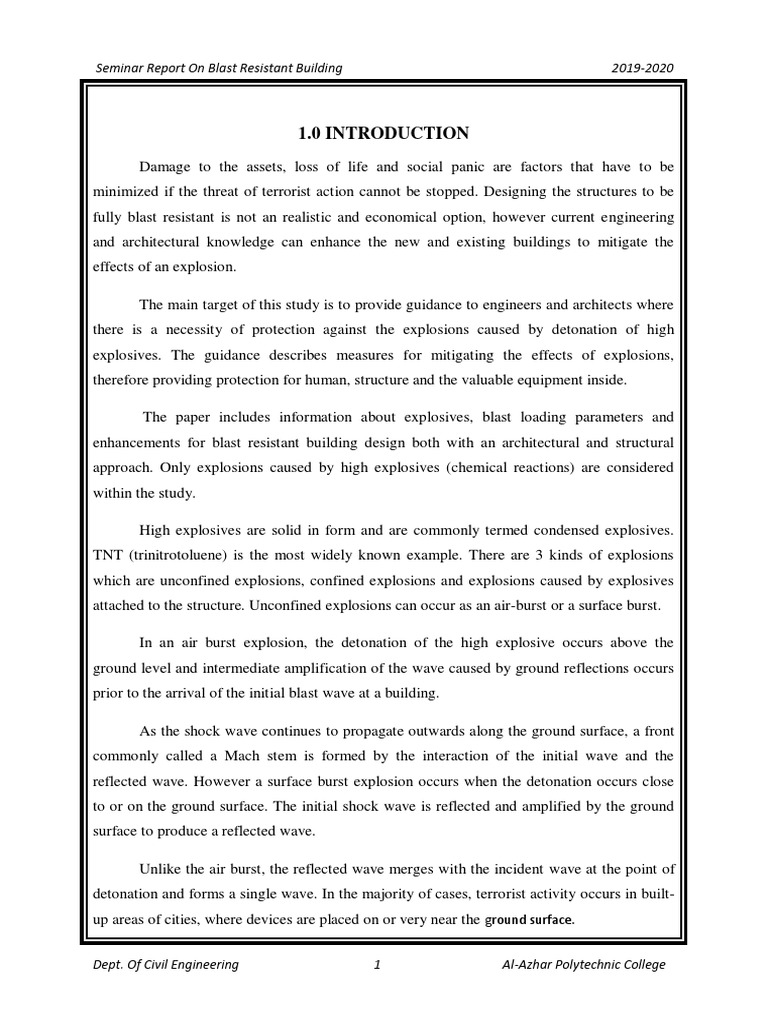 Blast Resistant Buildings Full | PDF | Art | Science & Mathematics