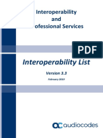 AudioCodes Interoperability v3.3 PDF
