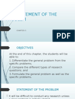 Chapter 5 The Statement of The Problem