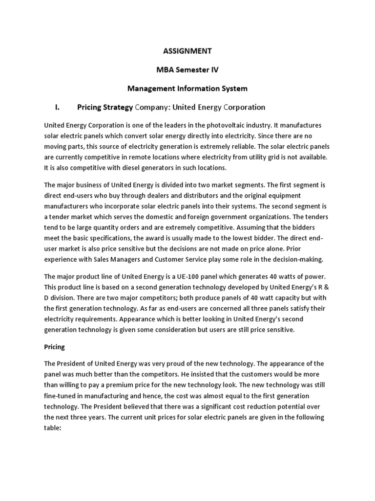 ASSIGNMENT MBA IV Management Information System | PDF | Business