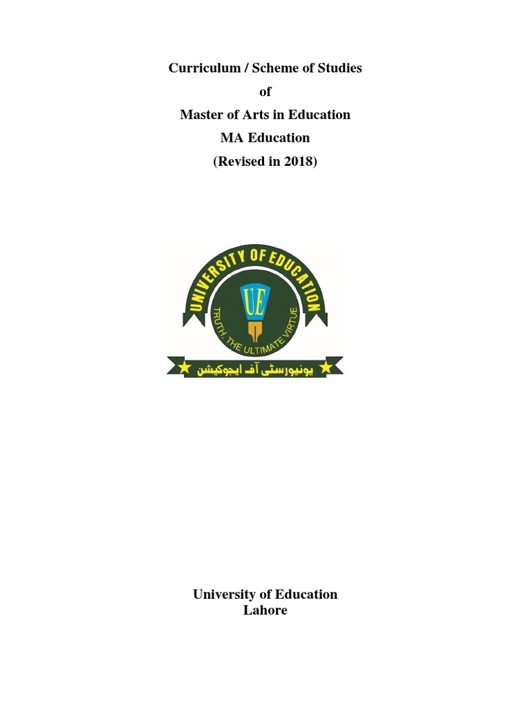 MA Education Curriculum Overview | PDF