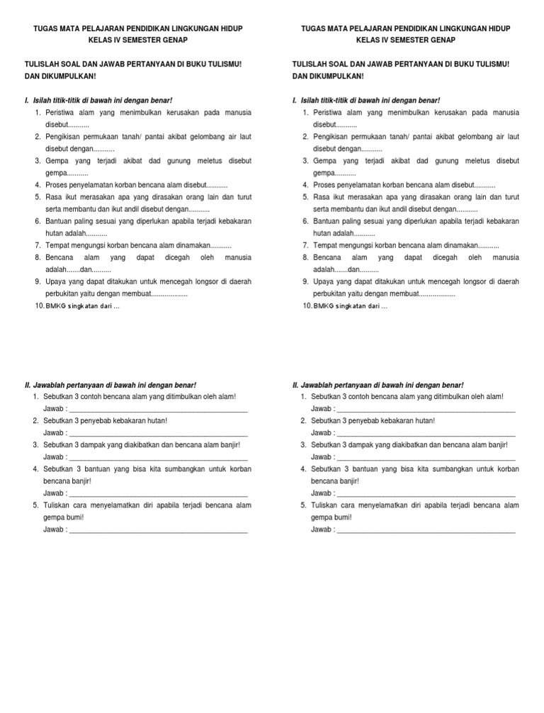 Tugas Plh Kelas 4 Docx