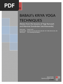 Babaji's Kriya Yoga Yogi Ramaiah 144 Kriya Technique1