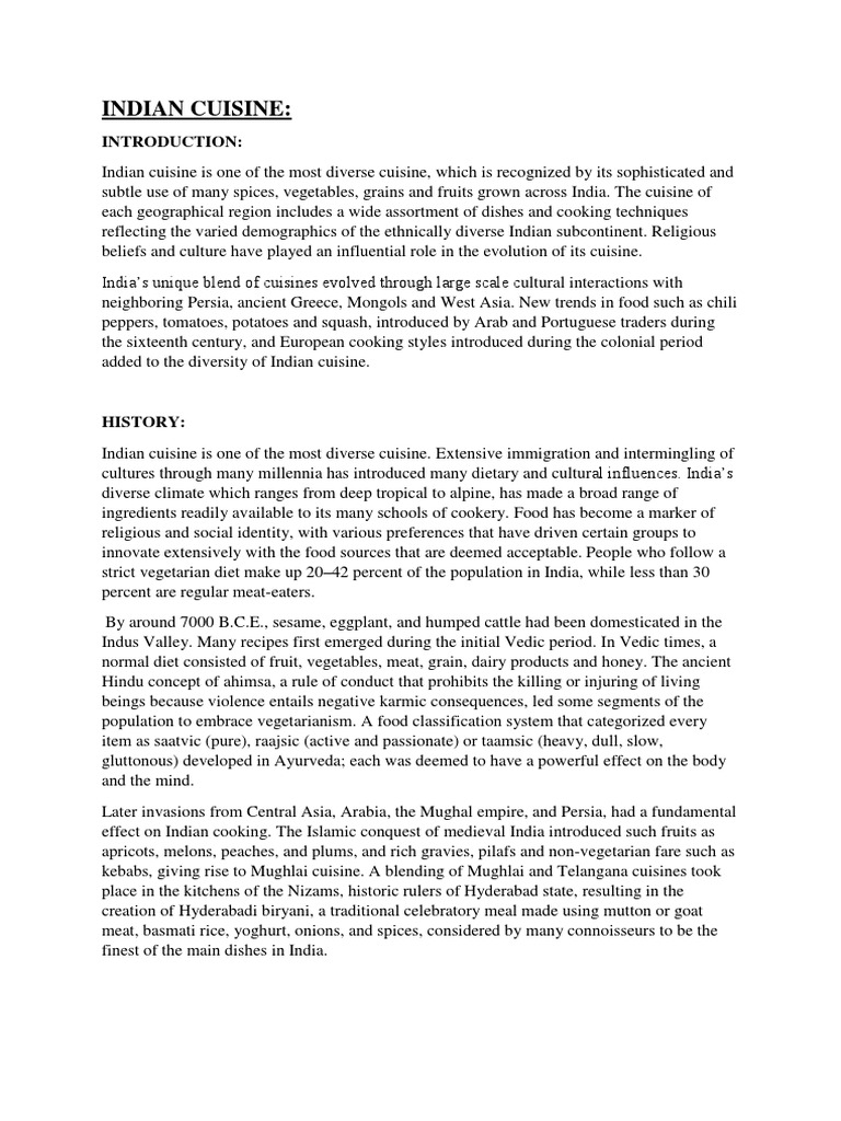 Indian Cuisine | PDF
