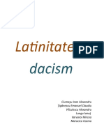 0 Latinitate Si Dacism