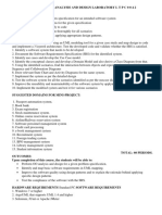 CS8582 Object Oriented Analysis and Design Laboratory L T P C 0 0 4 2