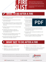 Rainbow International House Fire Checklist