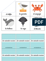 Tarjetas Vocabulario Animales Marinos PDF
