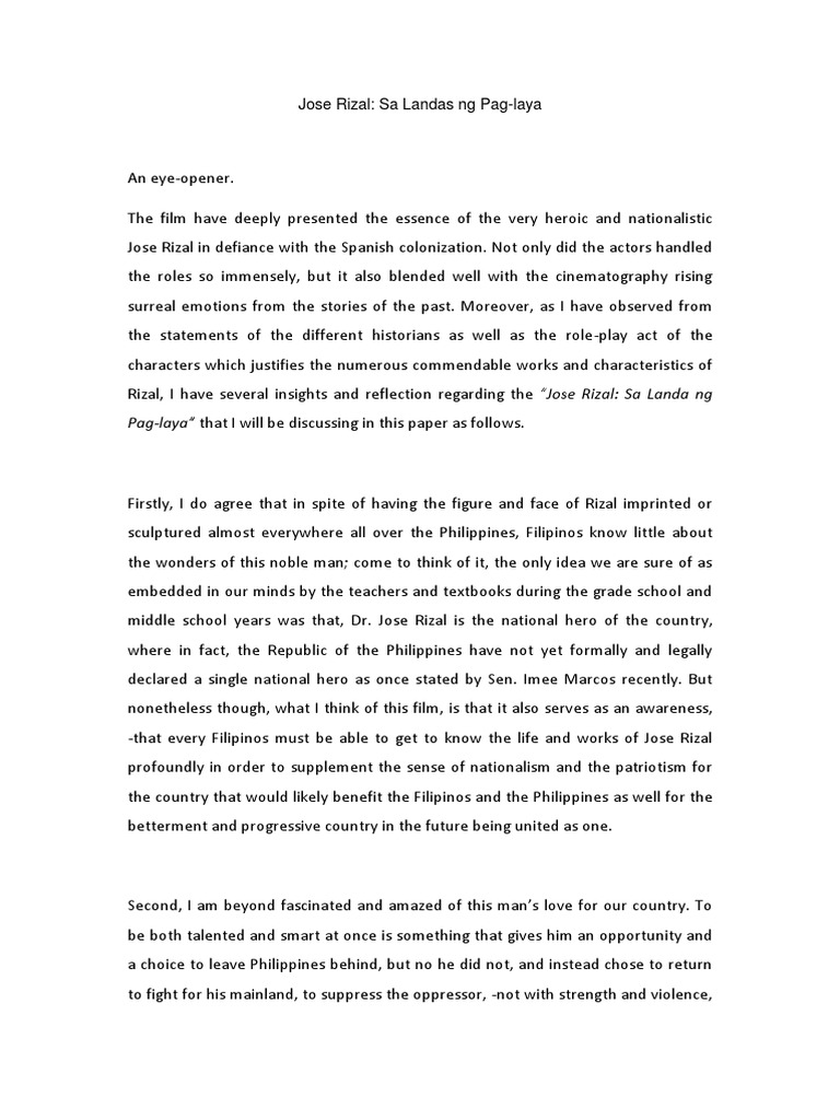 research paper about jose rizal