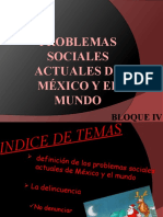 Problemas Sociales Actuales de México y El Mundo