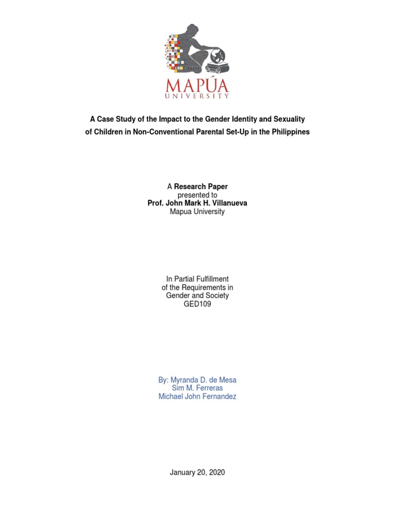 A Case Study of The Impact To The Gender Identity and Sexuality | PDF