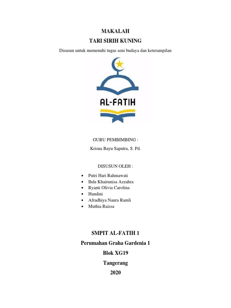 Makalah Tari Sirih Kuning | PDF | Ilmu Sosial | Seni