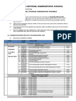 2020 March Technical TimeTable