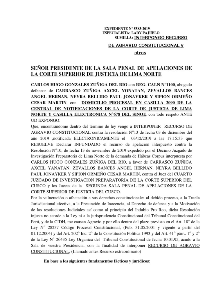 Agravio Cusco | PDF