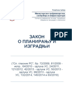 ZAKON o Planiranju I Izgradnji - SG RS, Br. 72-2009, 81-2009-Ispr, 64-2010-Od. US, 24-2011, 121-2012, 42-2013-Od. US, 50-2013-Od. US, 98-2013-Od. US, 132-2014, 145-2014 I 83-2018