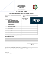 Evaluation Form