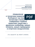 Pravilnik o Tehnickim Normativima Za Bezbednost Od Pozara I Eksplozija SSG (Sl. Glasnik RS br.54-17 I 34-19)