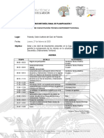 Agenda Jornadas Capacitación Interinstitucional Palanda