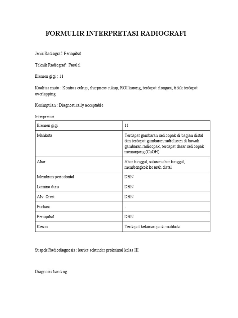 Interpretasi Radiografi | PDF