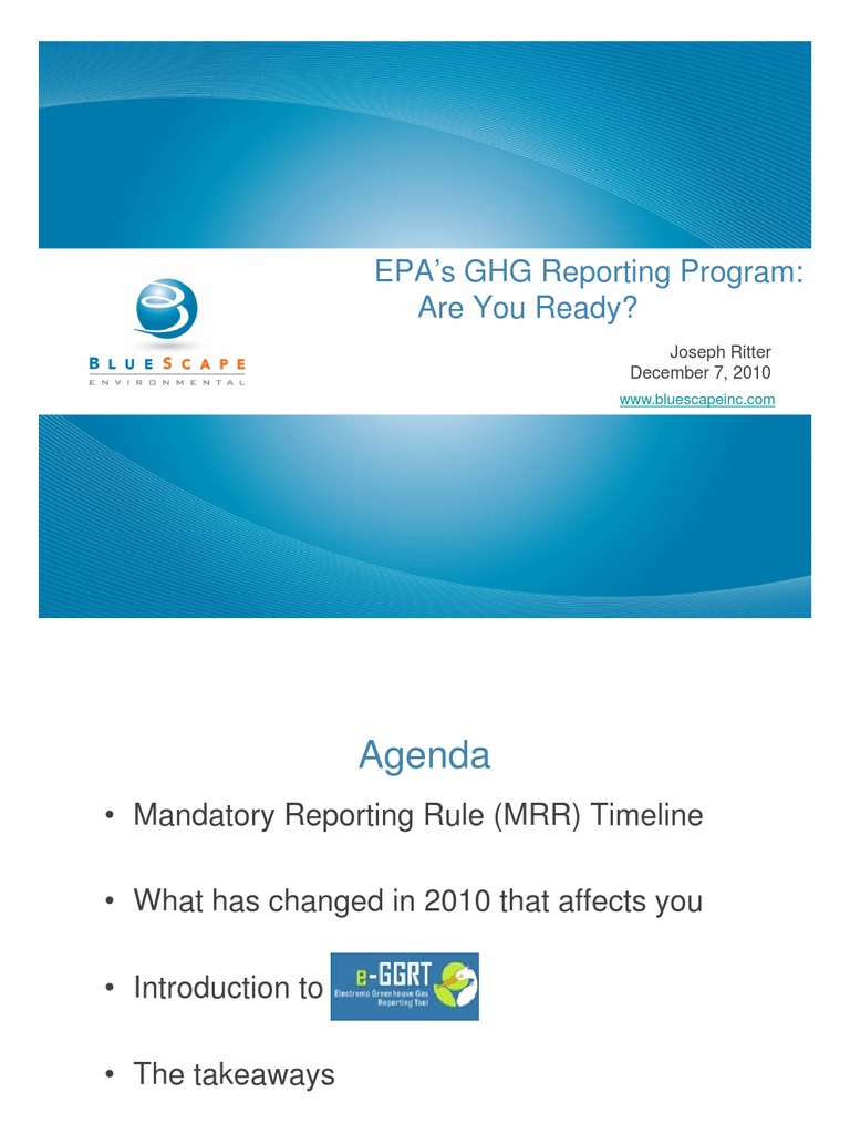 EPA GHG Reporting Program Updates 2010 | PDF | Greenhouse Gas | Natural Gas