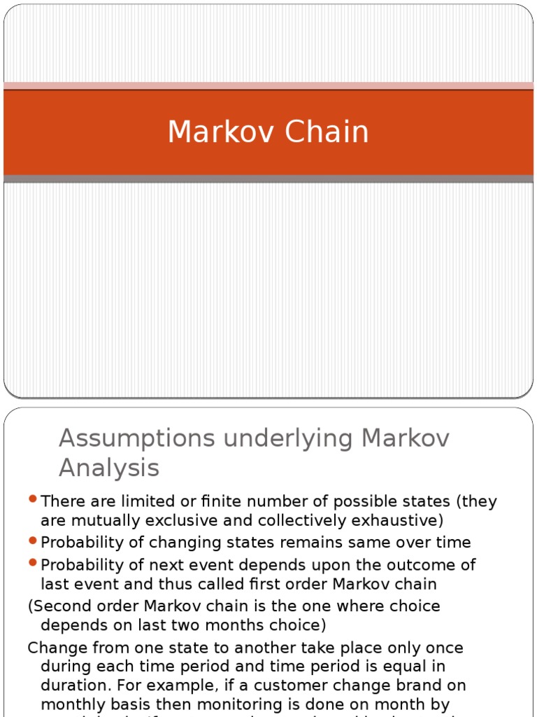 Markov Chain Analysis for Market Share | PDF