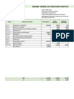 8.0 Presupuesto Analitico