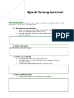 Planning Worksheet for Positive Tech Speech