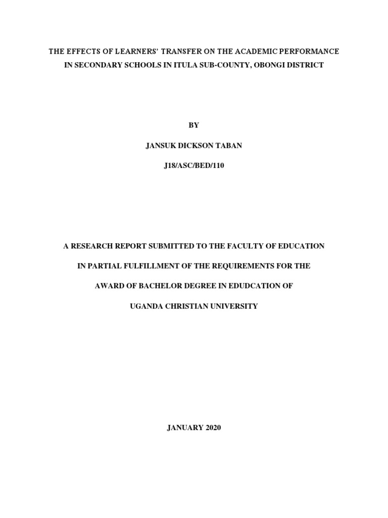 The Effects of Learners' Transfer On The Academic Performance PDF Constructivism (Philosophy