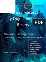 Firmas Reservas y Objecion de Las Reservas Derecho de Tratados Online 