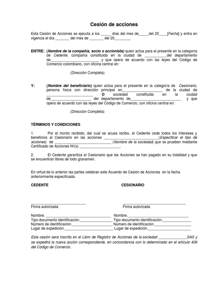 Modelocesiondeacciones