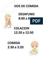 Horario de Comidas