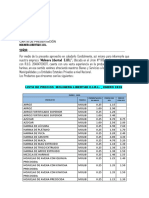 Lista de Productos Enero 2020