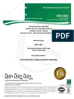 ICC ESR-2302 For Kwik Bolt 3 Expansion Anchors For Uncracked Concrete Approval Document ASSET DOC LOC 24