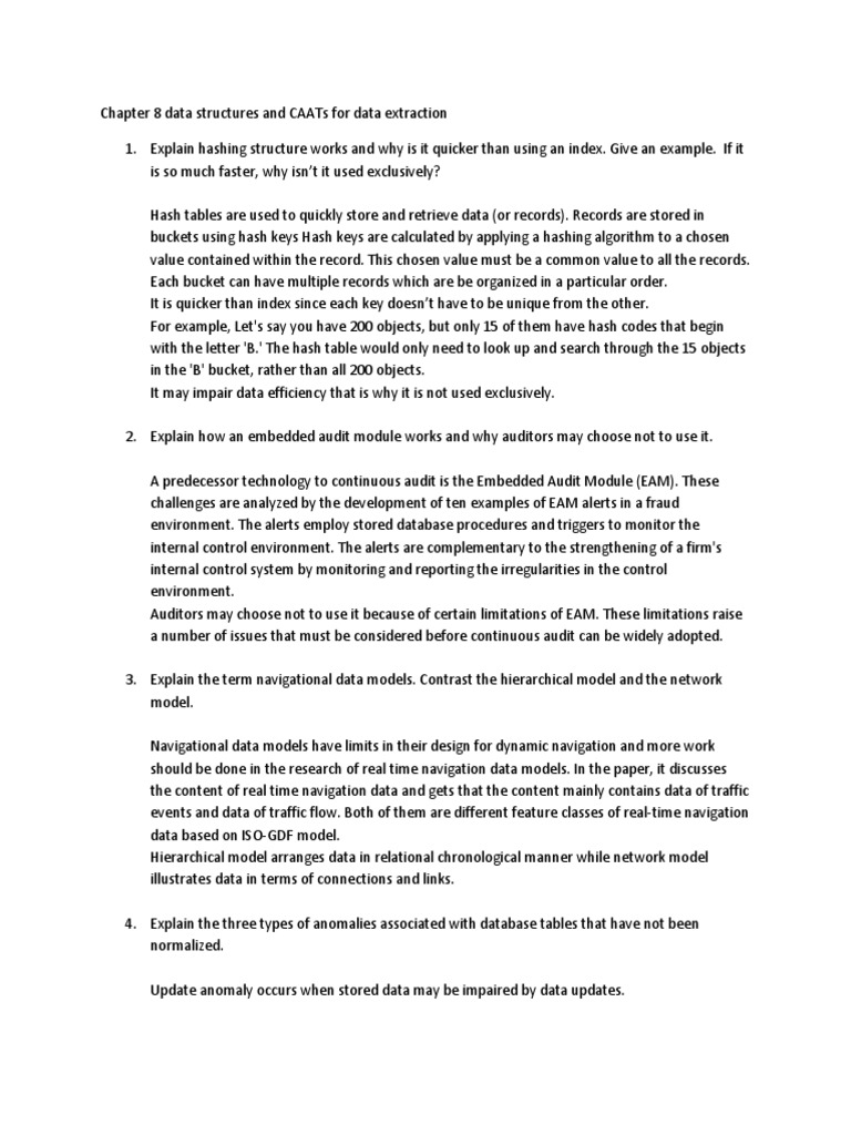 An Overview of Key Data Structures, Database Concepts, and Audit ...