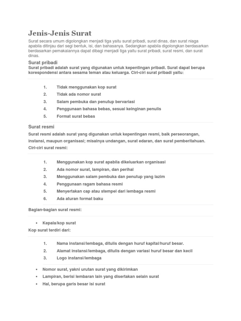 Jenis Surat Undangan