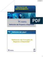 PROYECTO EN EMPRENDIMIENTO Definicion de PDF