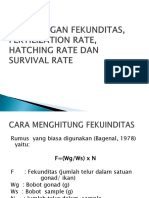 Perhitungan Fekunditas, Fertilization Rate, Hatching Rate