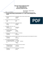 Soal UTS Akidah Akhlak 8 SMTR 2