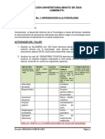 Taller Numero 1 Introduccion A La Toxicologia