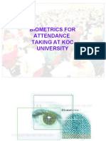 Biometrics For Attendance Taking at Koc University