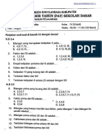 SOAL ULANGAN MATEMATIKA KELAS 4 SEMESTER 2