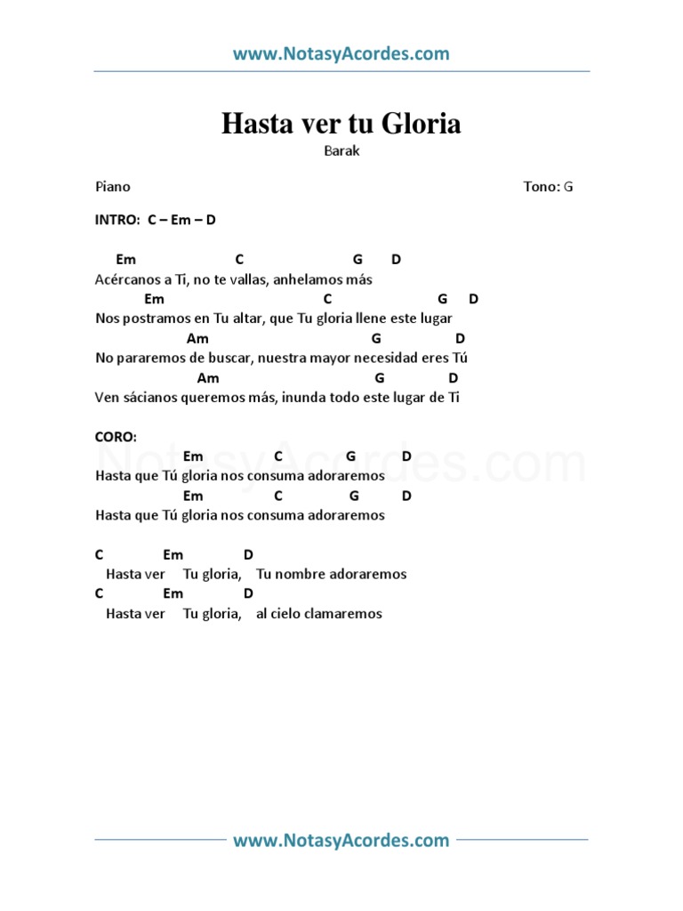 Hasta Ver Tu Gloria Barak PDF