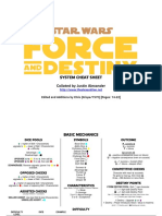 Star Wars RPG System Cheat Sheet 2