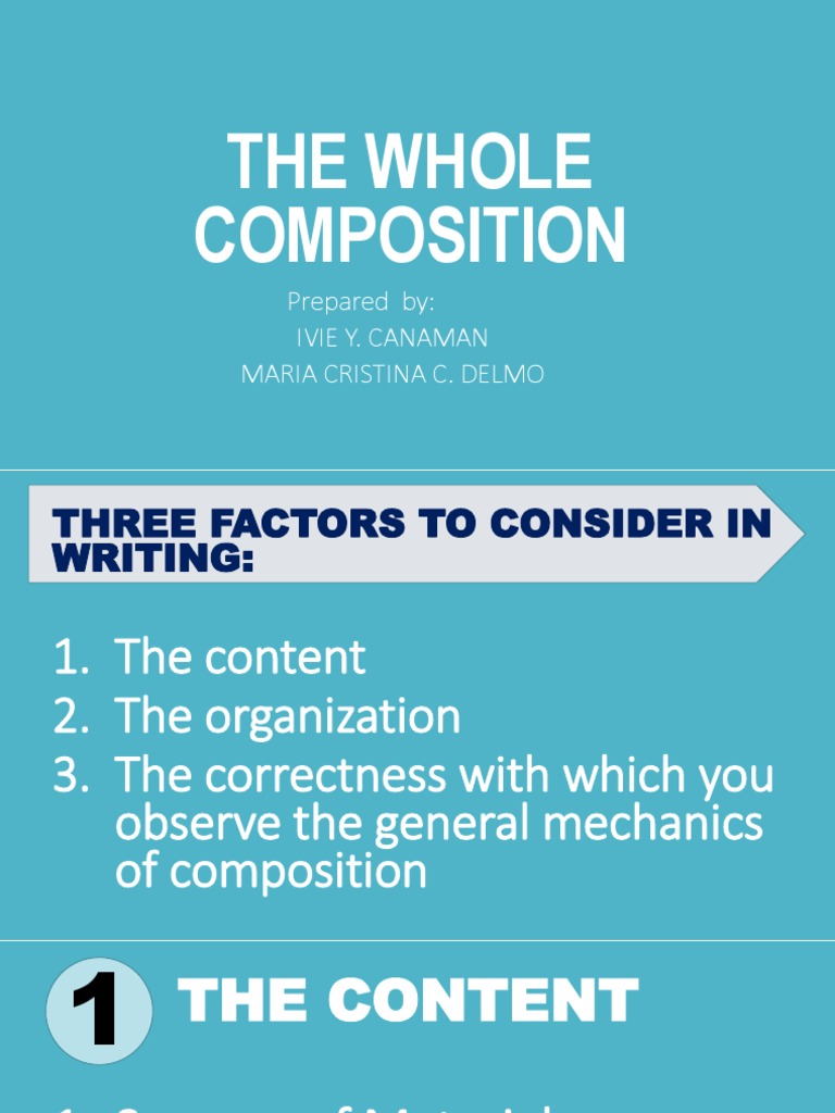 Key Factors for Effective Composition | PDF