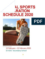 ANNUAL SPORTS PREPARATION SCHEDULE 2020 Mr Sara.A