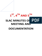 Slac Minutes of The Meeting
