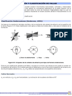 Clasificación de fallas según su geometría y corrimiento